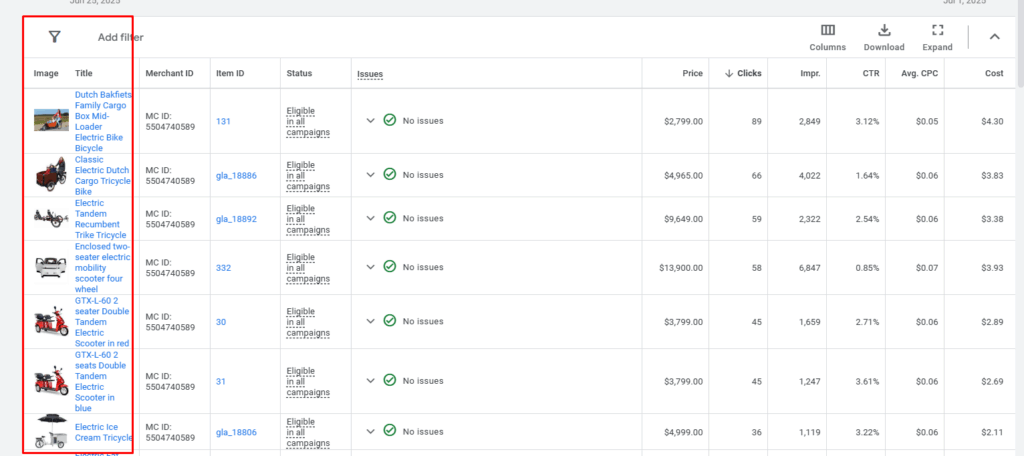 Product Feed Example (Google Merchant Center)