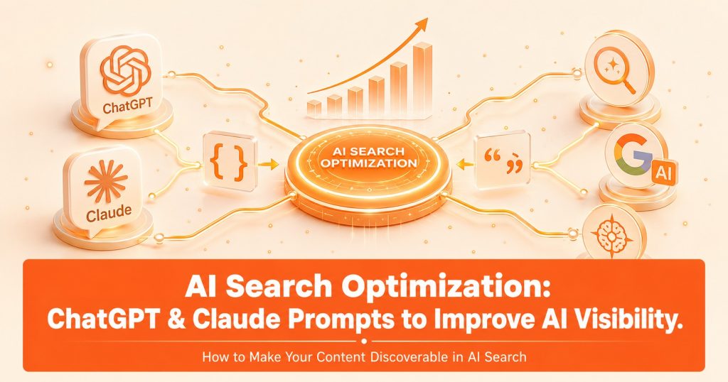 AI search optimization guide with ChatGPT and Claude prompts for better content visibility.